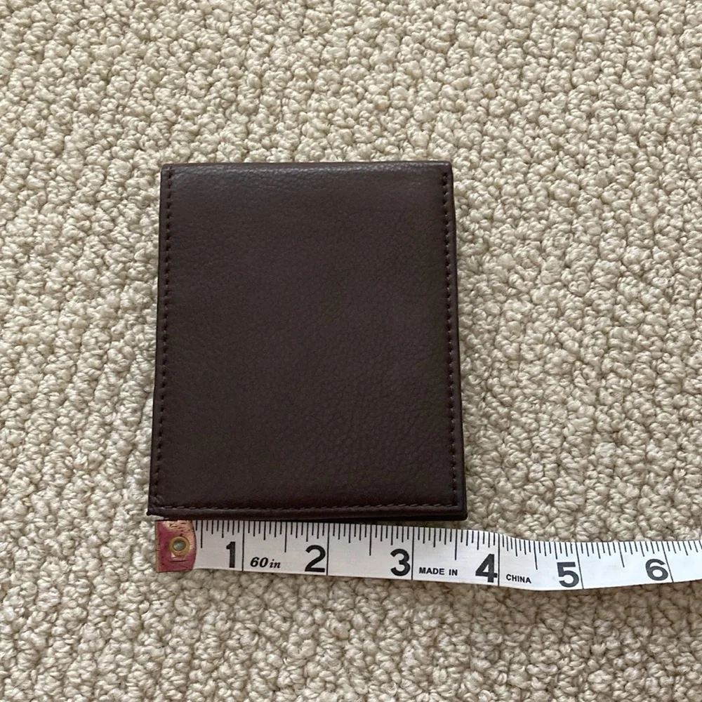 NEW Genuine Leather Bifold Star of David Wallet Brown 4.5” x 3.5” Handcrafted